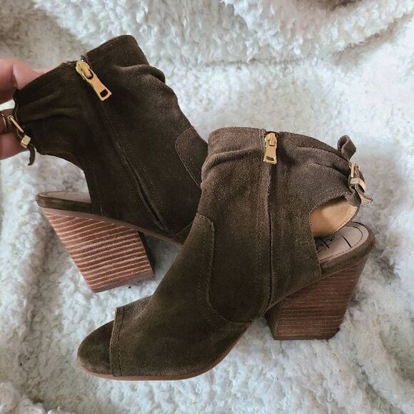 Latigo Arma Open Toe Leather Booties sz 9 - Picture 9 of 9